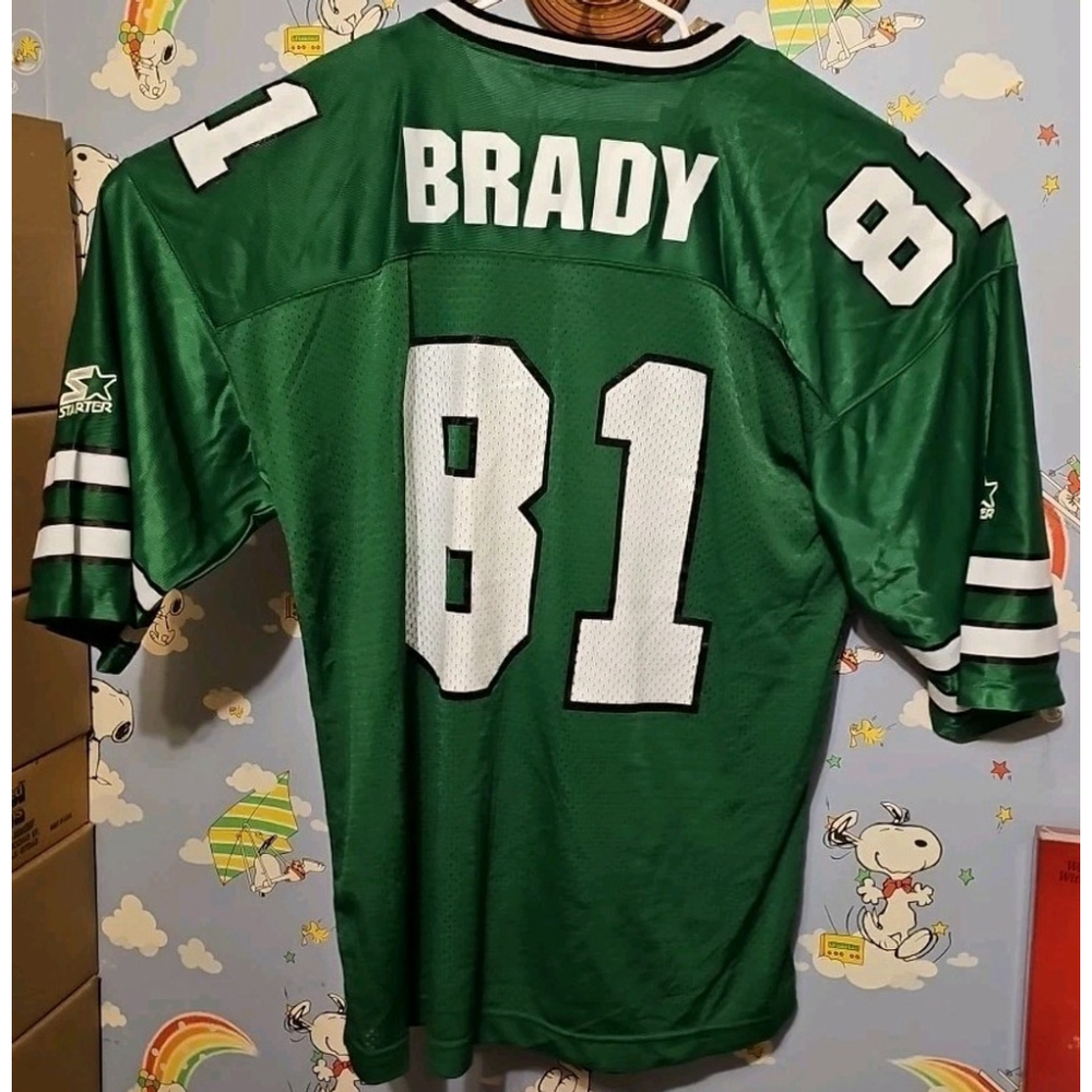 Vintage 1995 Kyle Brady #81 New York Jets Starter Jersey Size 52 / XL Green